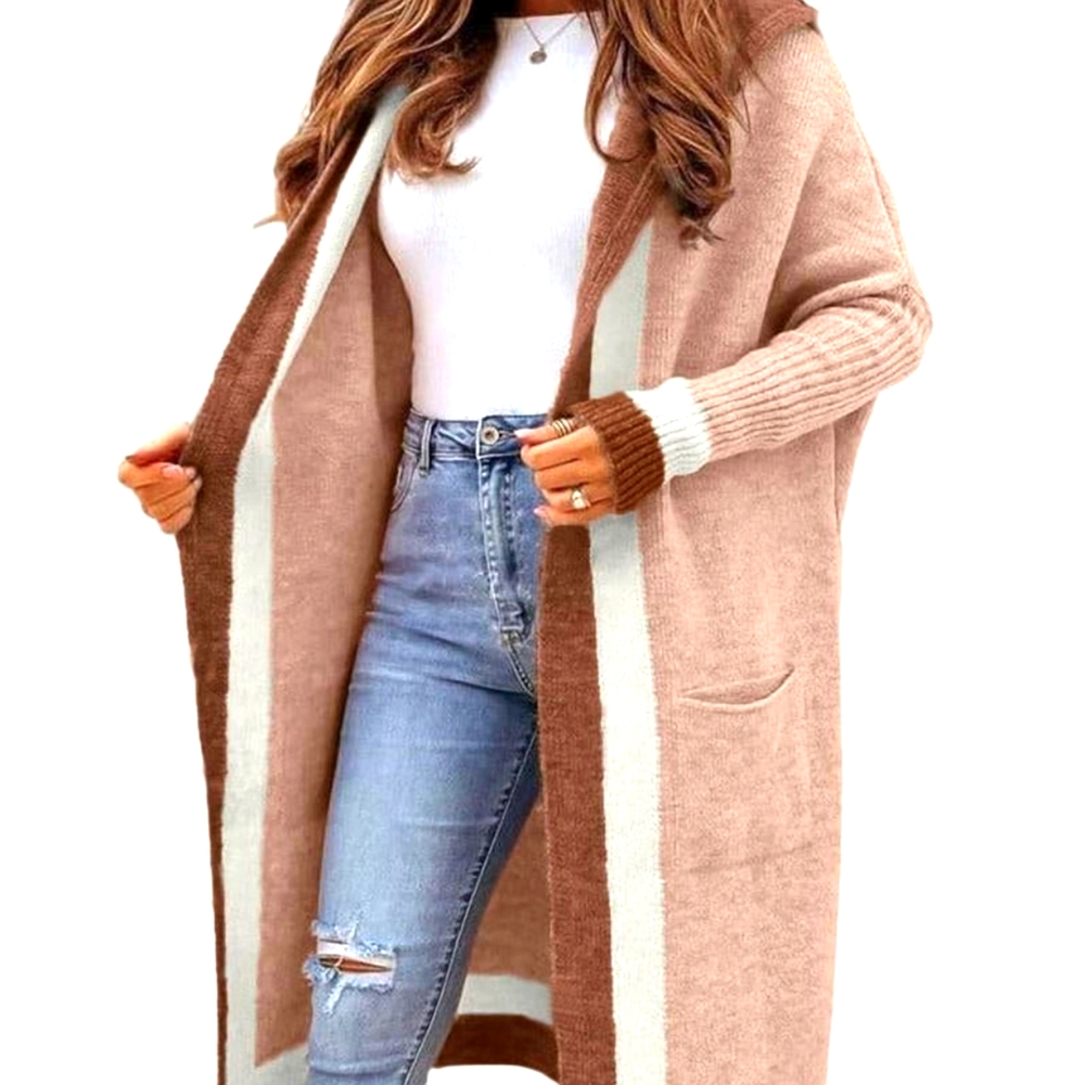 Patchwork Print Drop Shoulder Cardigan